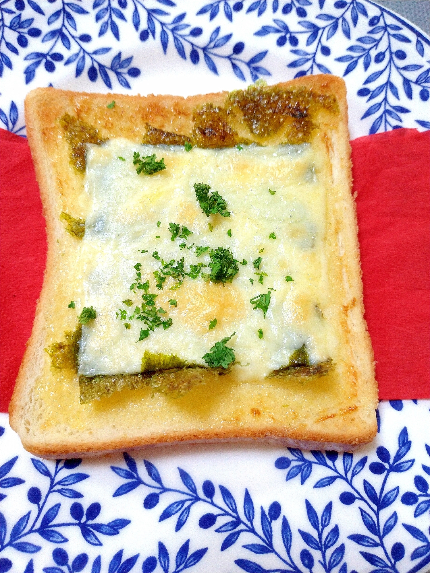 パン☆マヨチーズの海苔トースト