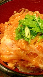 市販のカツでお手軽チキンカツ丼♪