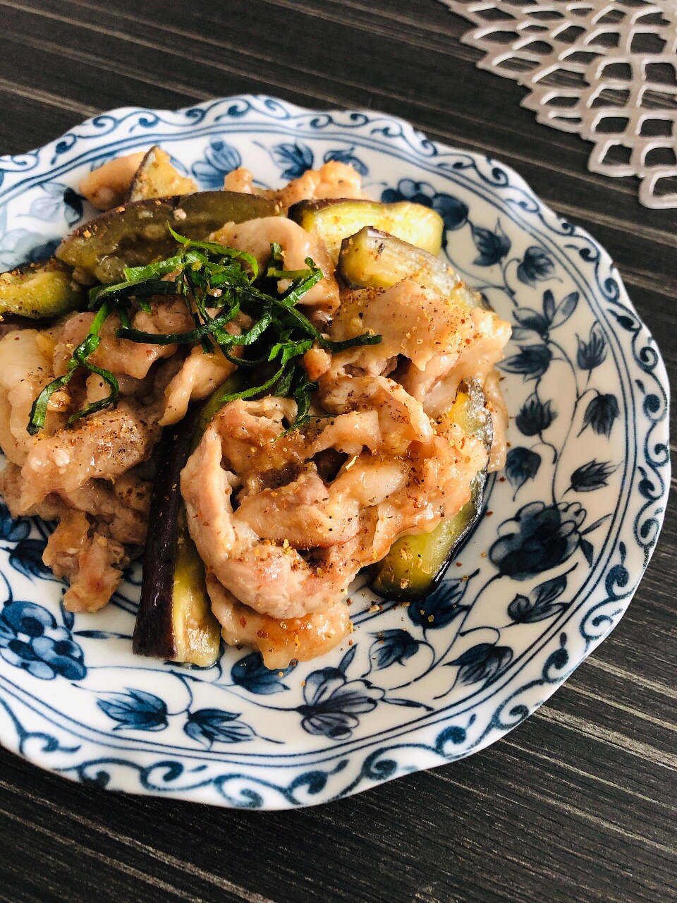 豚肉と茄子の山椒味噌炒め