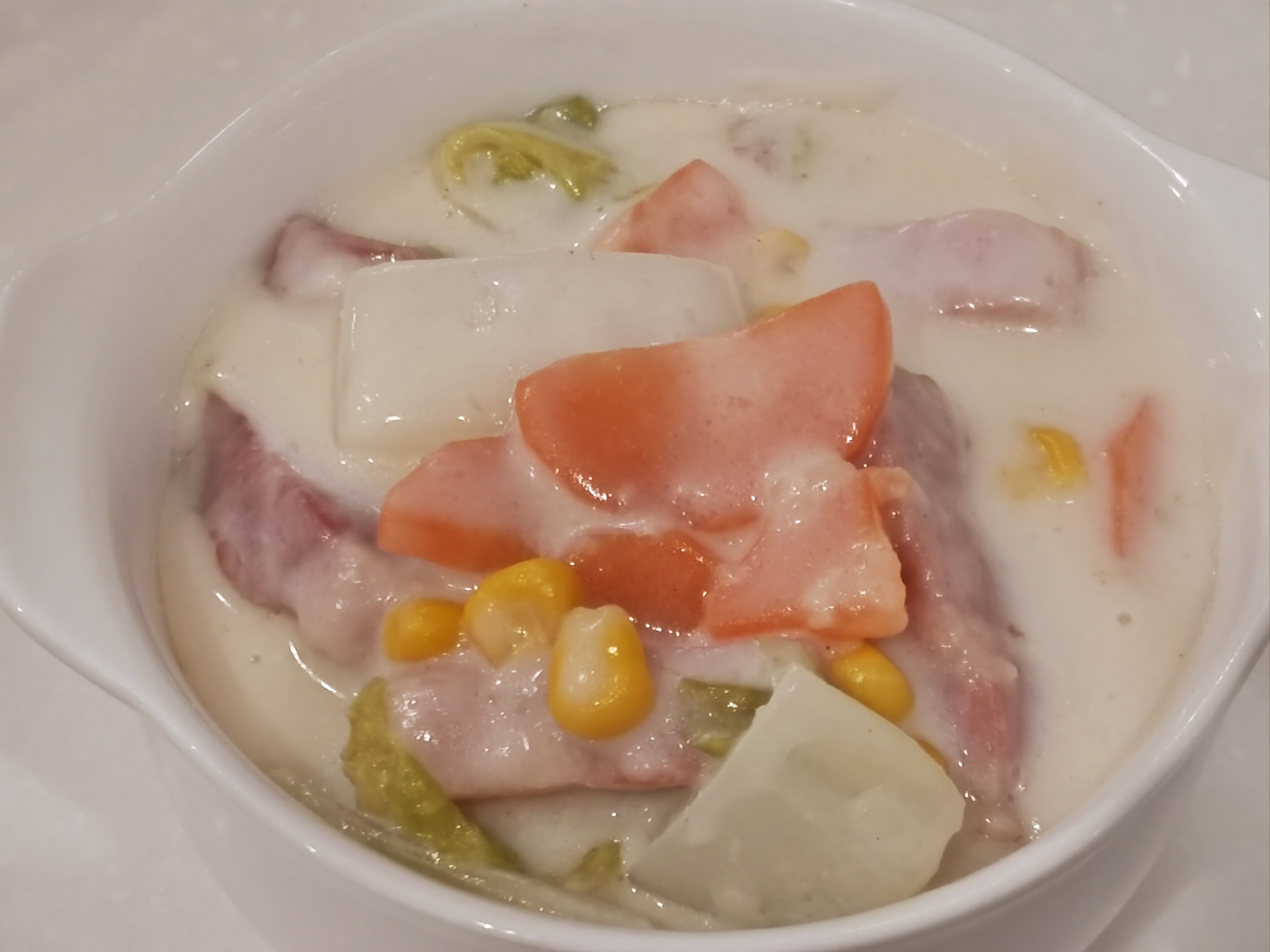♡ベーコン白菜のチーズクリーム煮込み