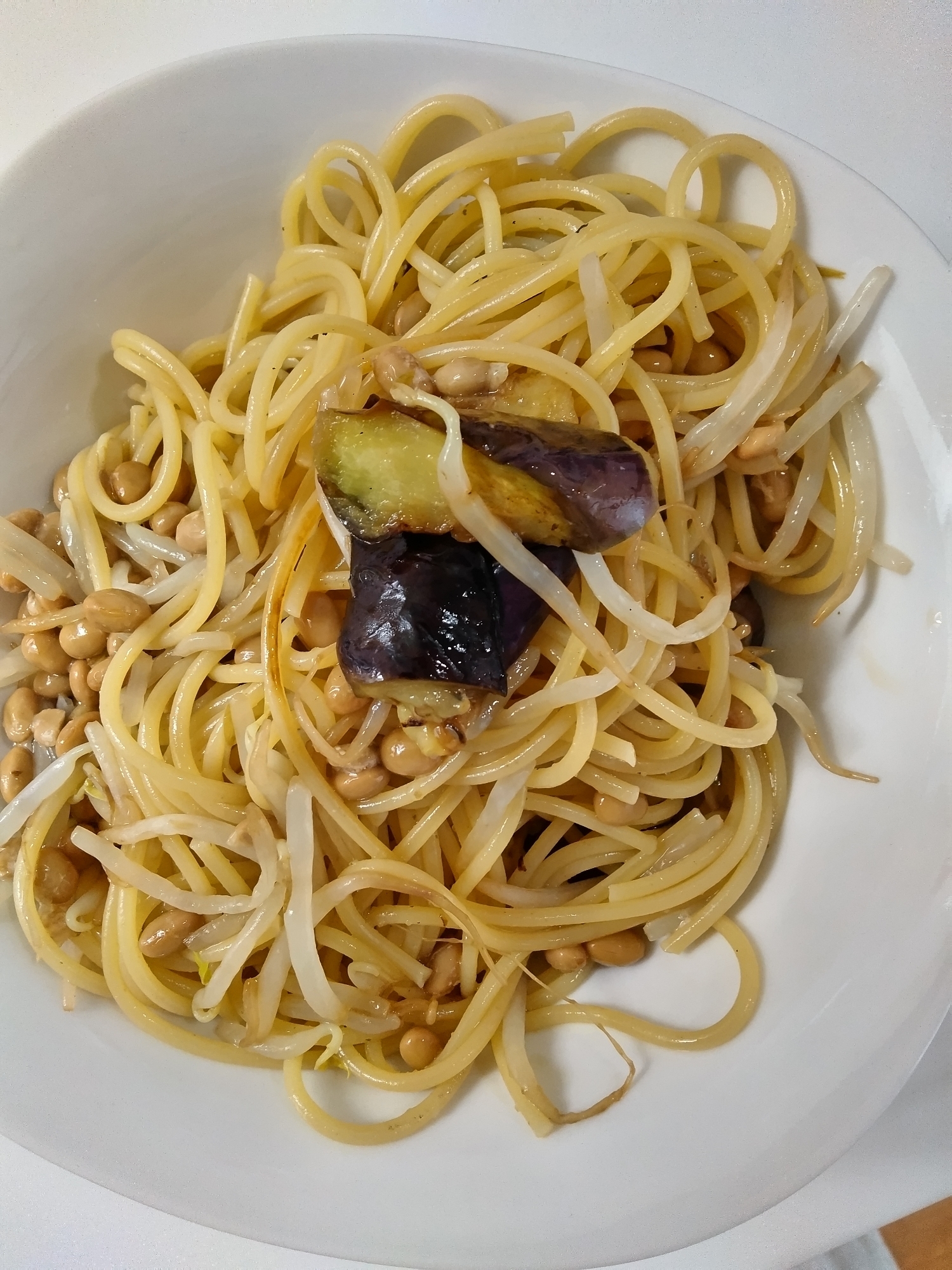 炎天下パスタ～茄子ともやし～