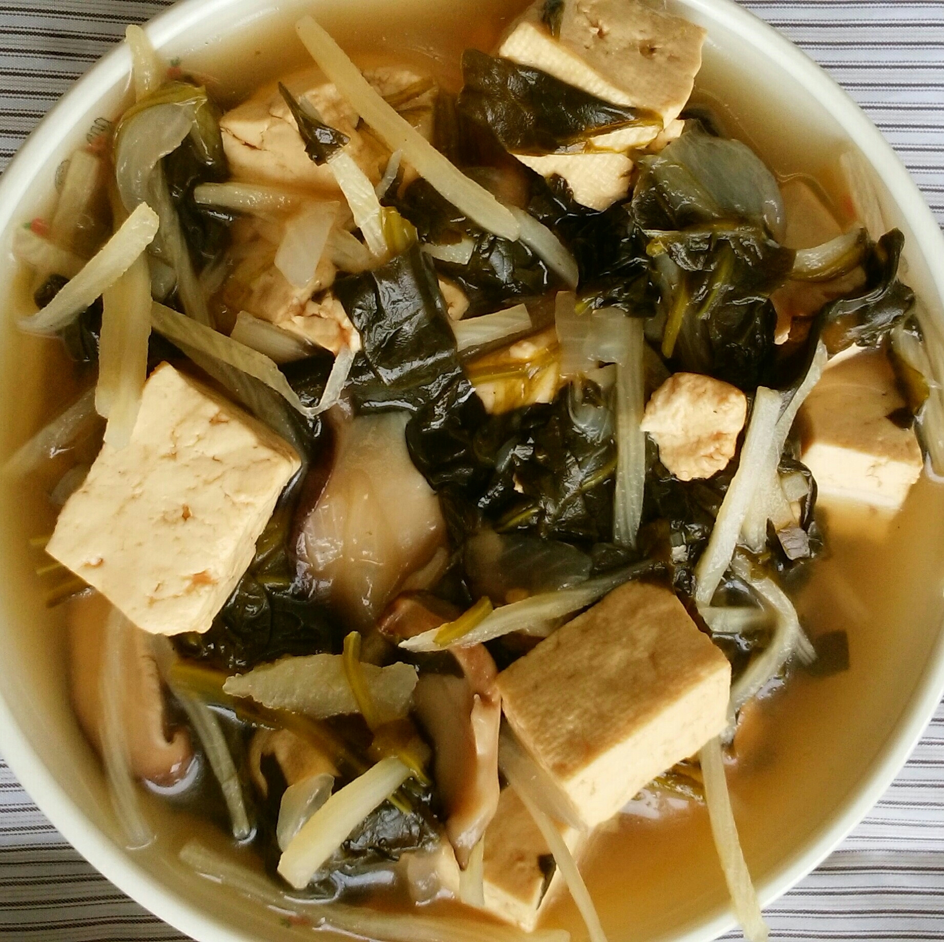 小松菜たっぷりの中華スープ