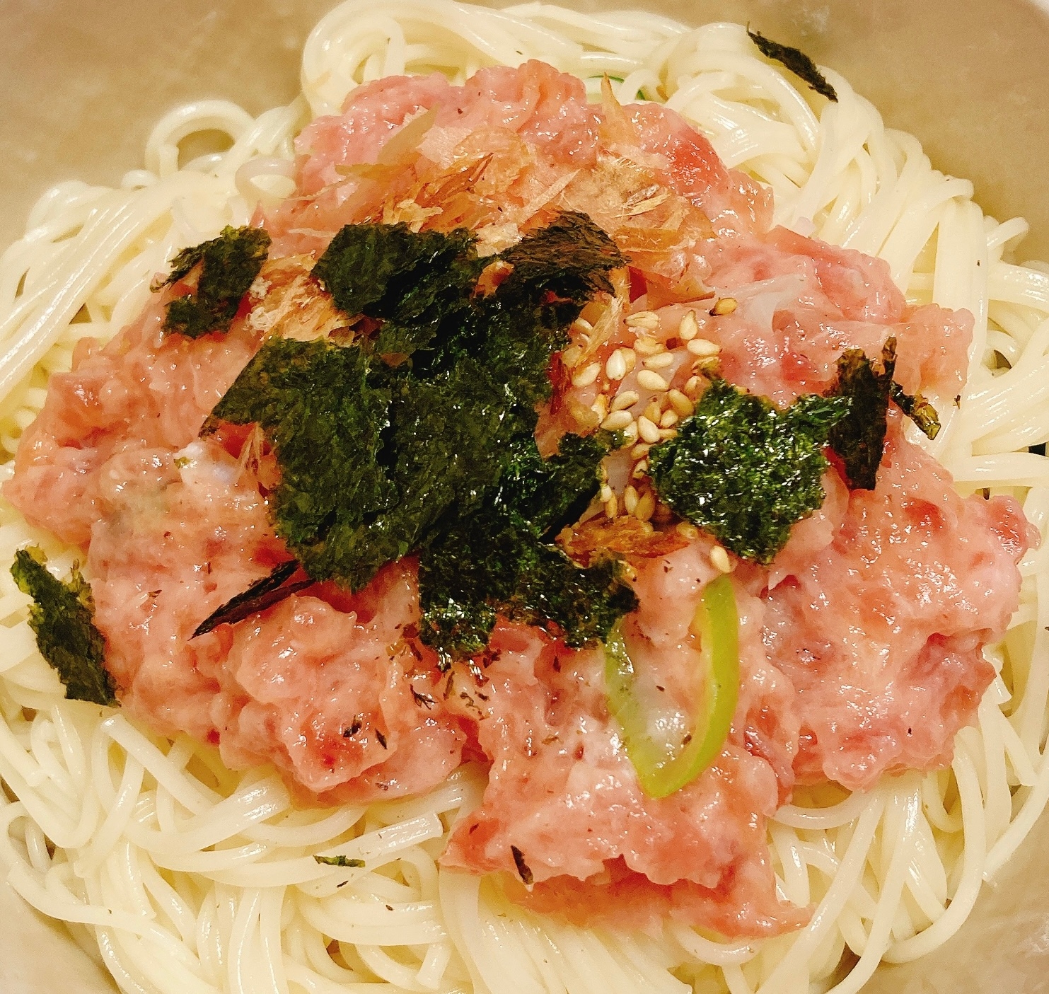 激ウマ!【ネギトロそうめん】