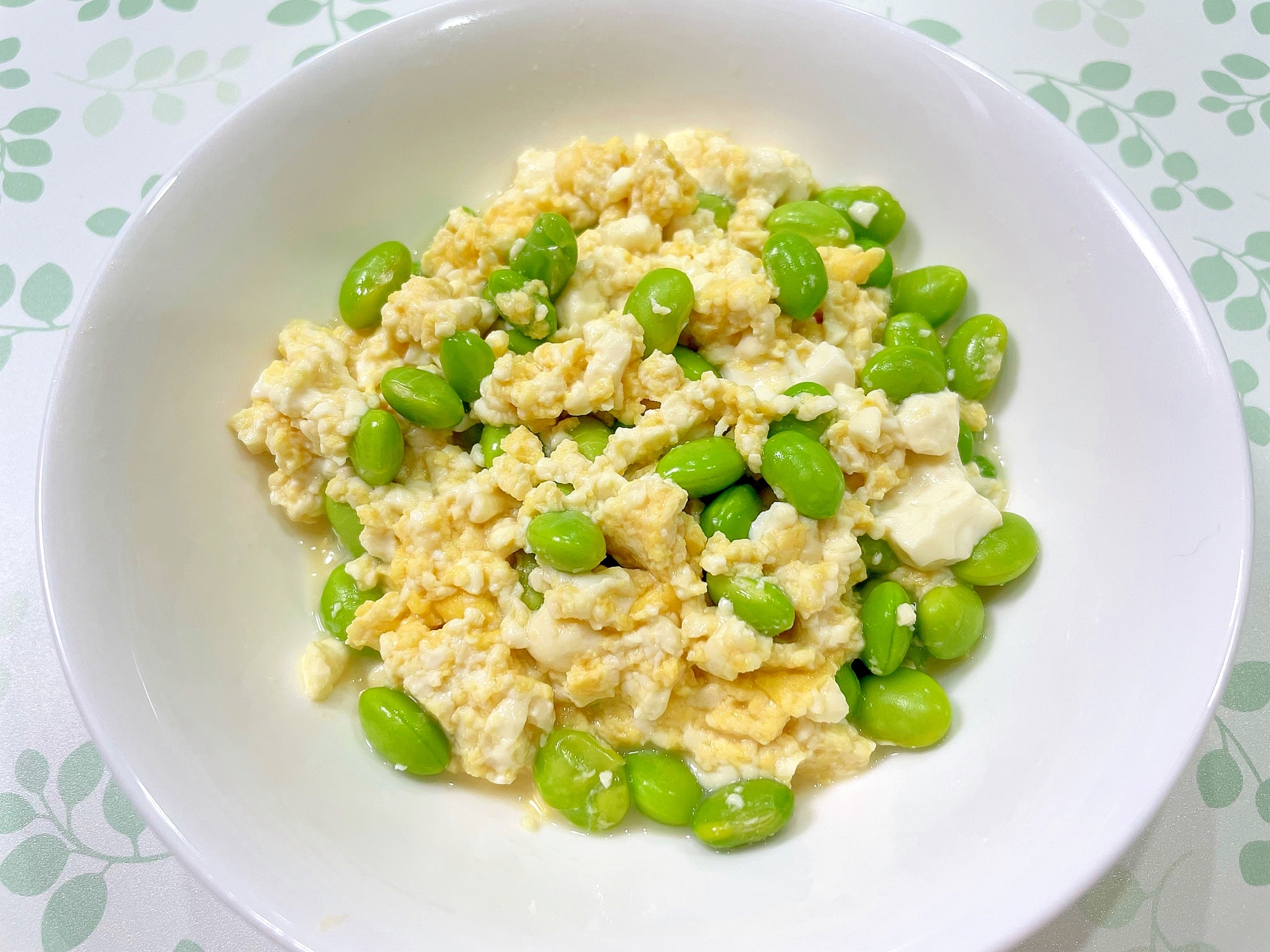 おつまみに☆枝豆の炒り豆腐