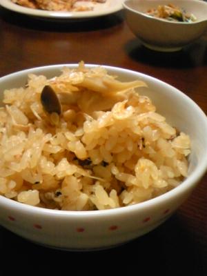 キノコと干しえび☆炊き込みごはん