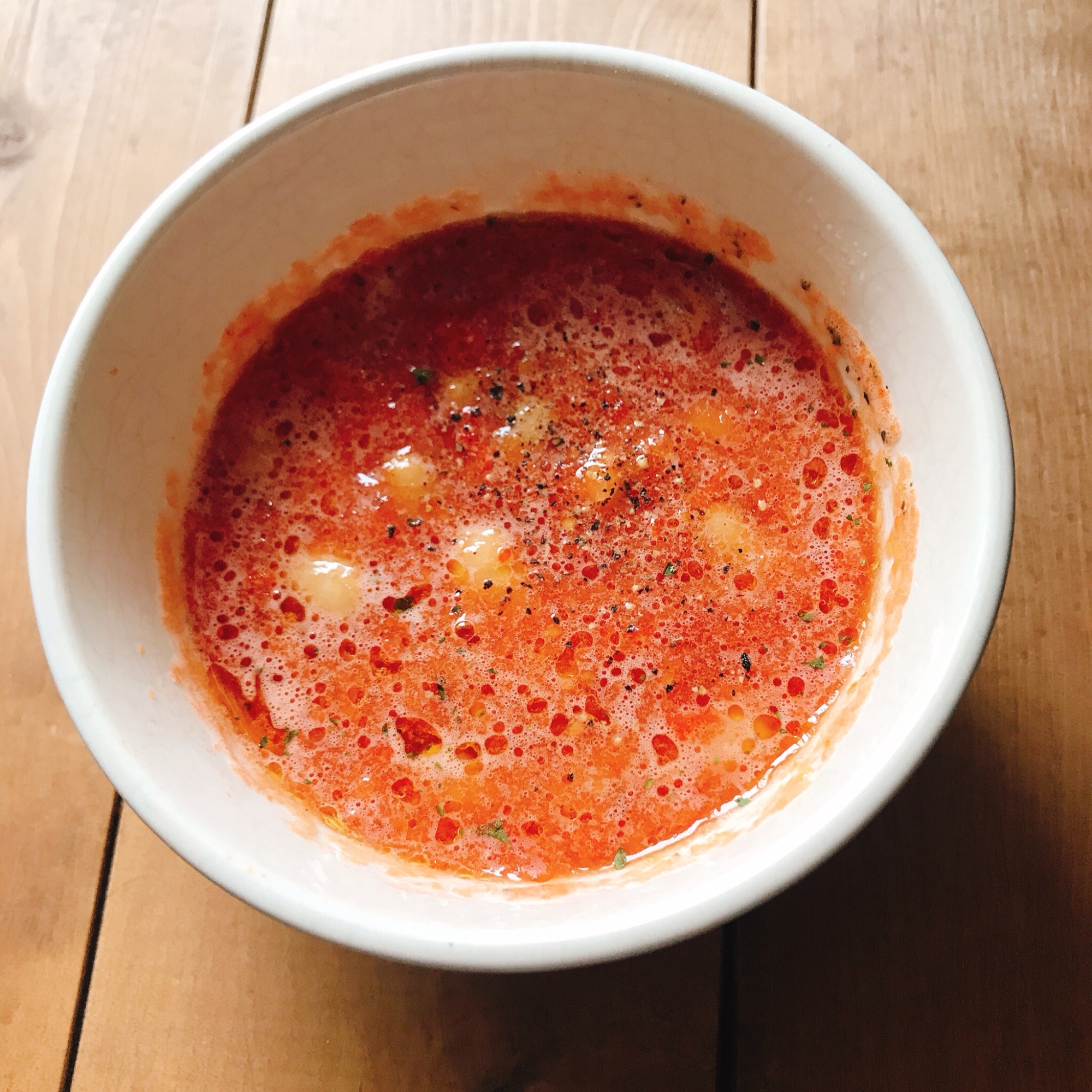 たっぷり大豆のトマト冷製スープ
