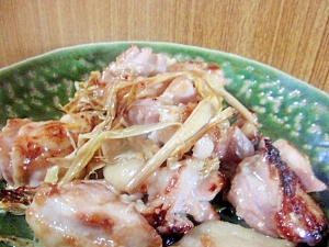 金針菜と甘酒醤油焼き鳥