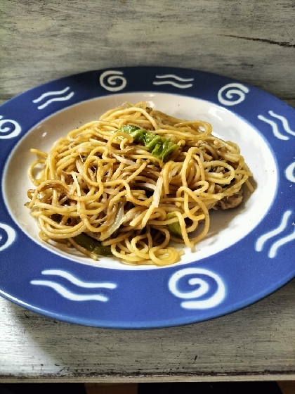 ひき肉で焼きそば