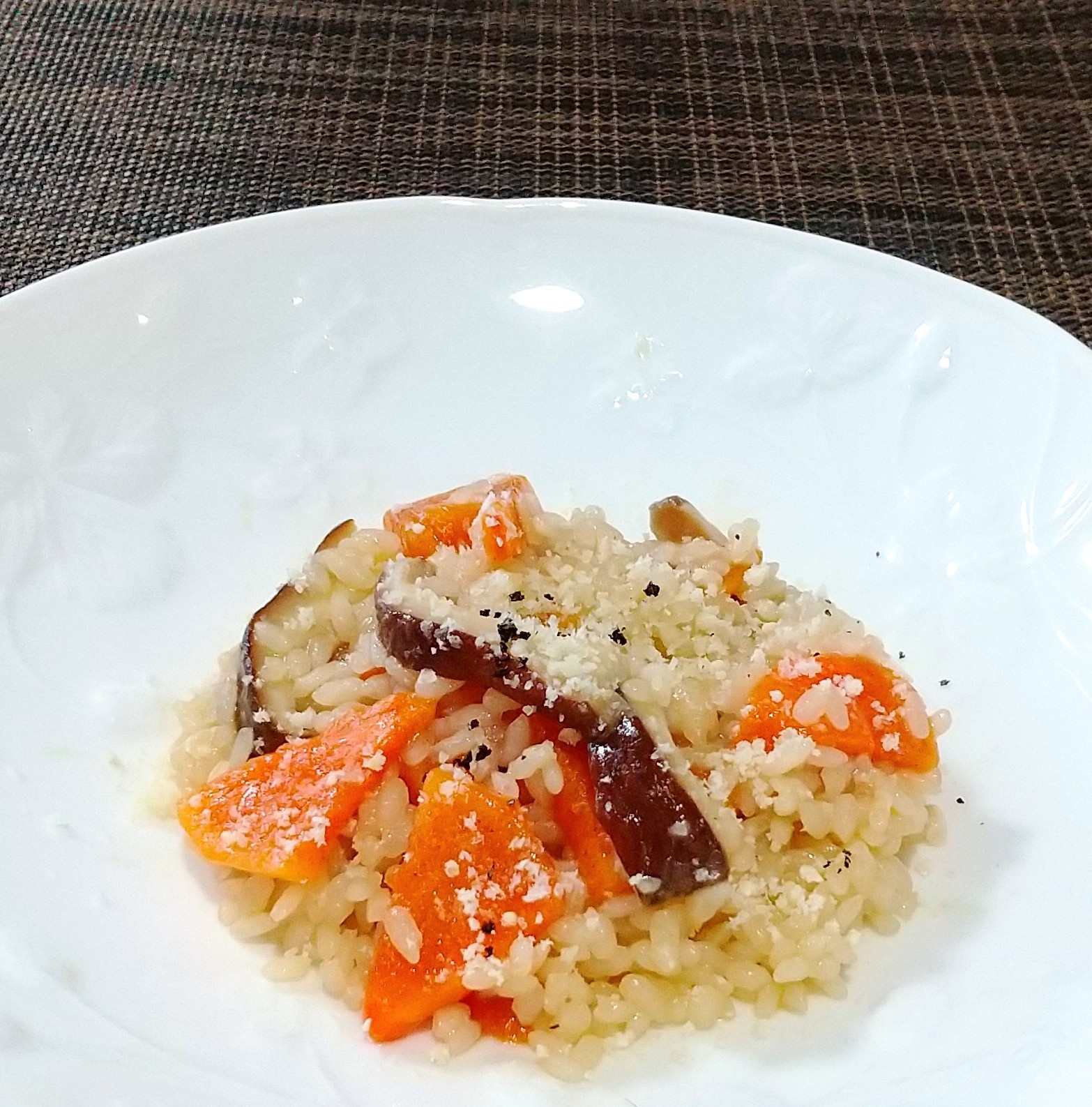 塩麴 DE 柿と椎茸のリゾット