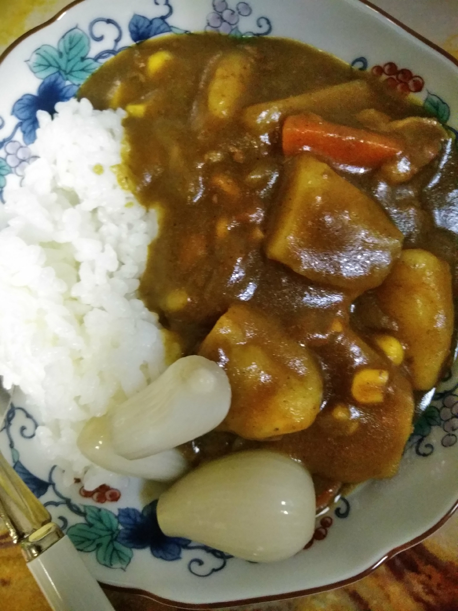 お釜deｺｰﾝ たっぷり✾*:カレーライス