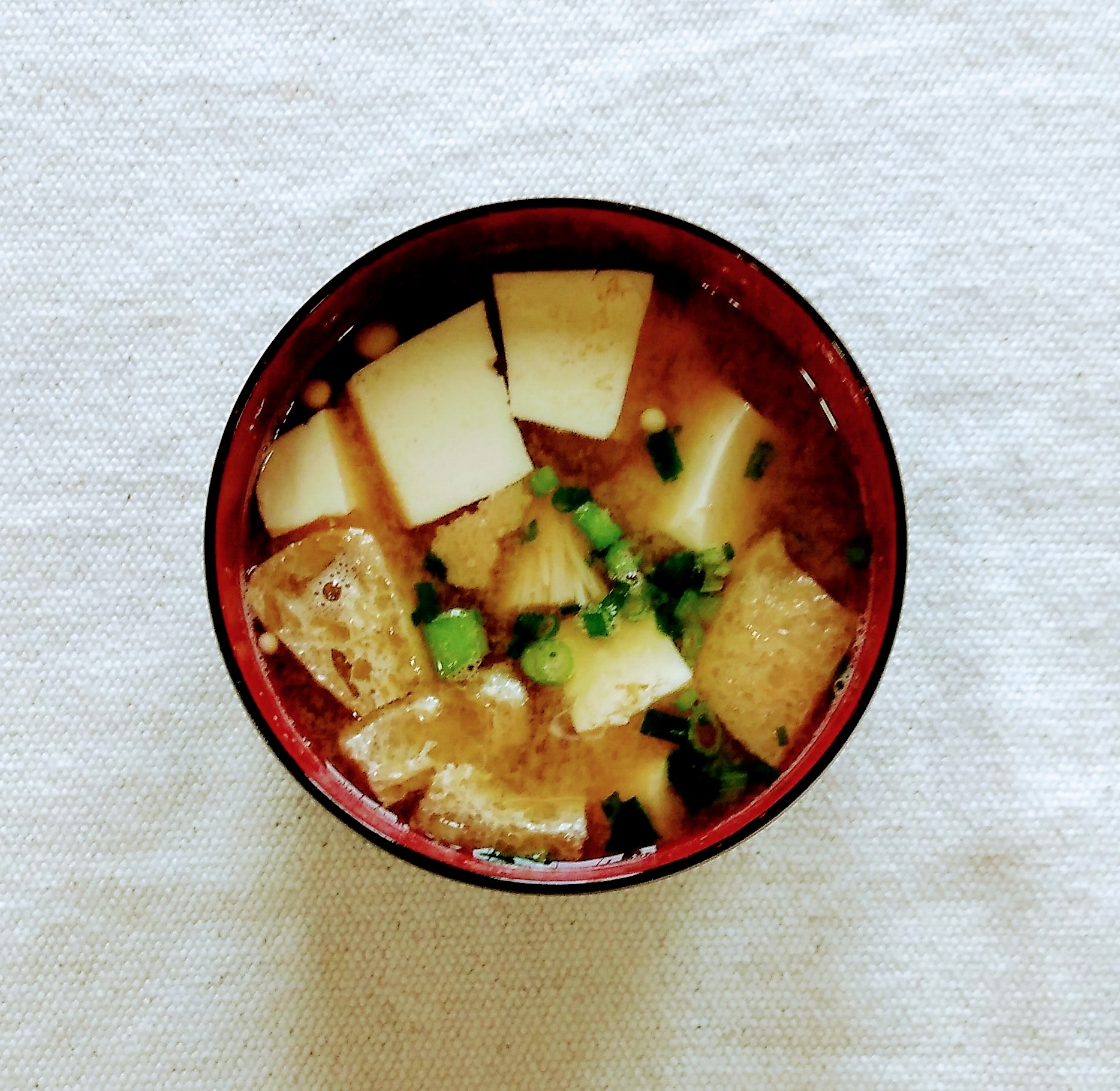 豆腐とえのきの味噌汁