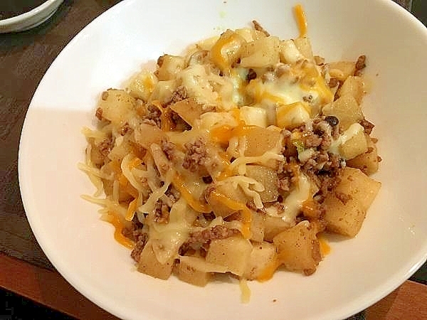 大根とひき肉のキムチチーズ炒め レシピ 作り方 By 週末は男子厨房 楽天レシピ