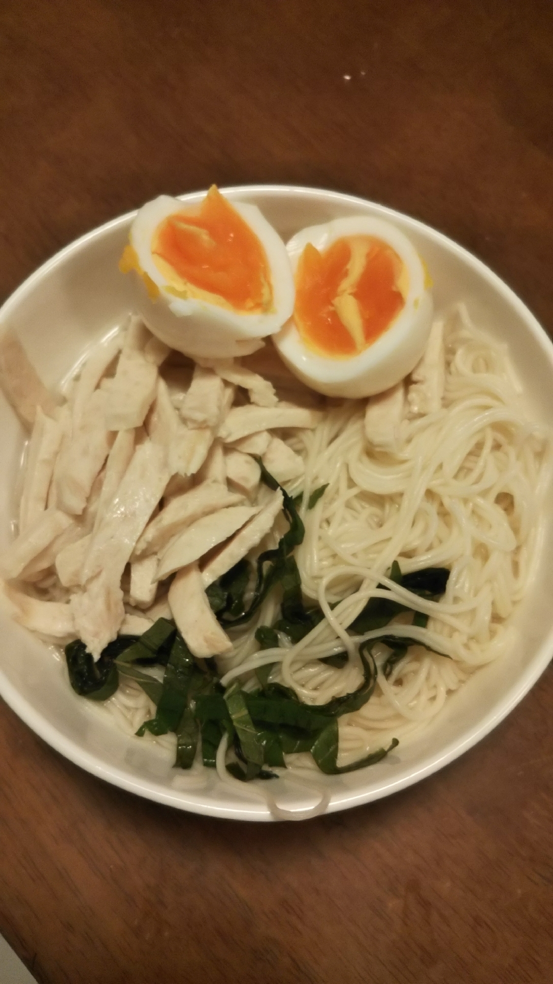 サラダチキンを使ったそうめん汁