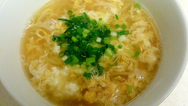 簡単☆うどんスープでふわふわパスタスープ