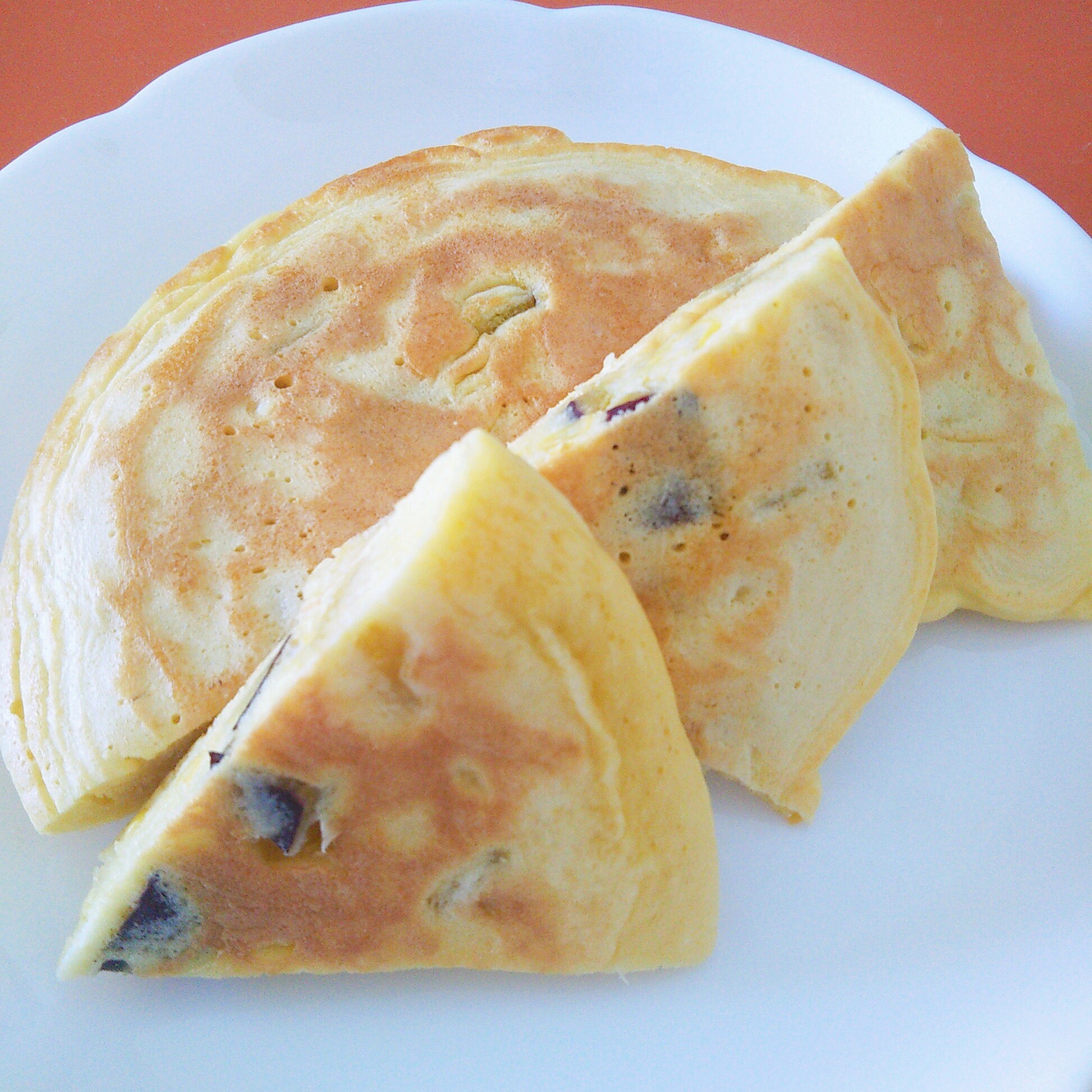 さつま芋とコーン入り☆ホットケーキ