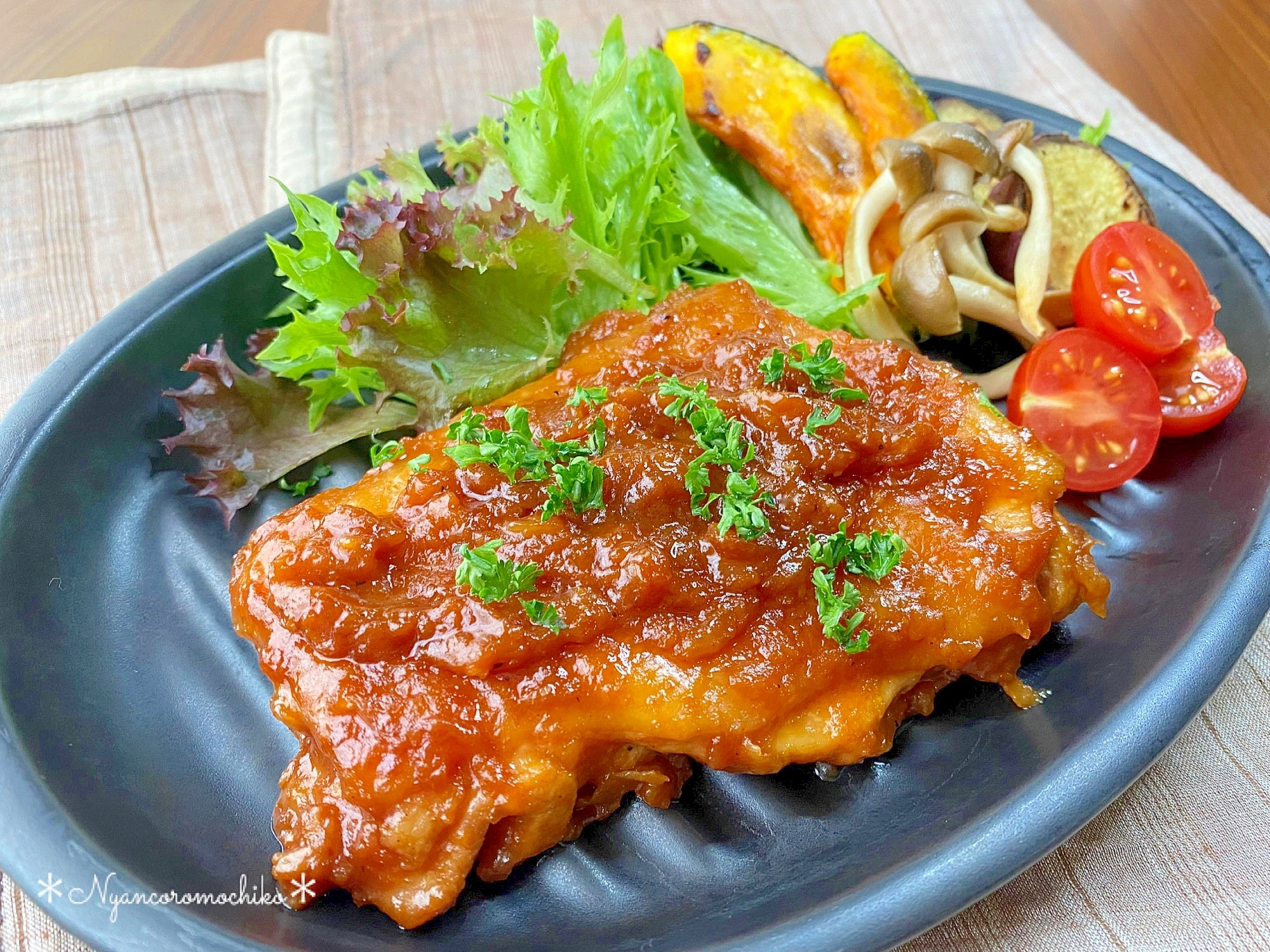 フライパンで簡単 鶏肉のバーベキューソテー レシピ 作り方 By にゃんころもち子 楽天レシピ