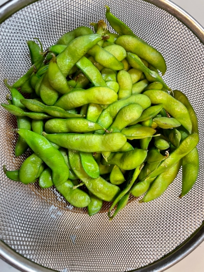 電子レンジで簡単　茹で枝豆