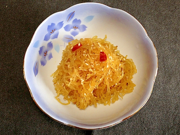 シャキシャキがおいしい!そうめんかぼちゃのきんぴら