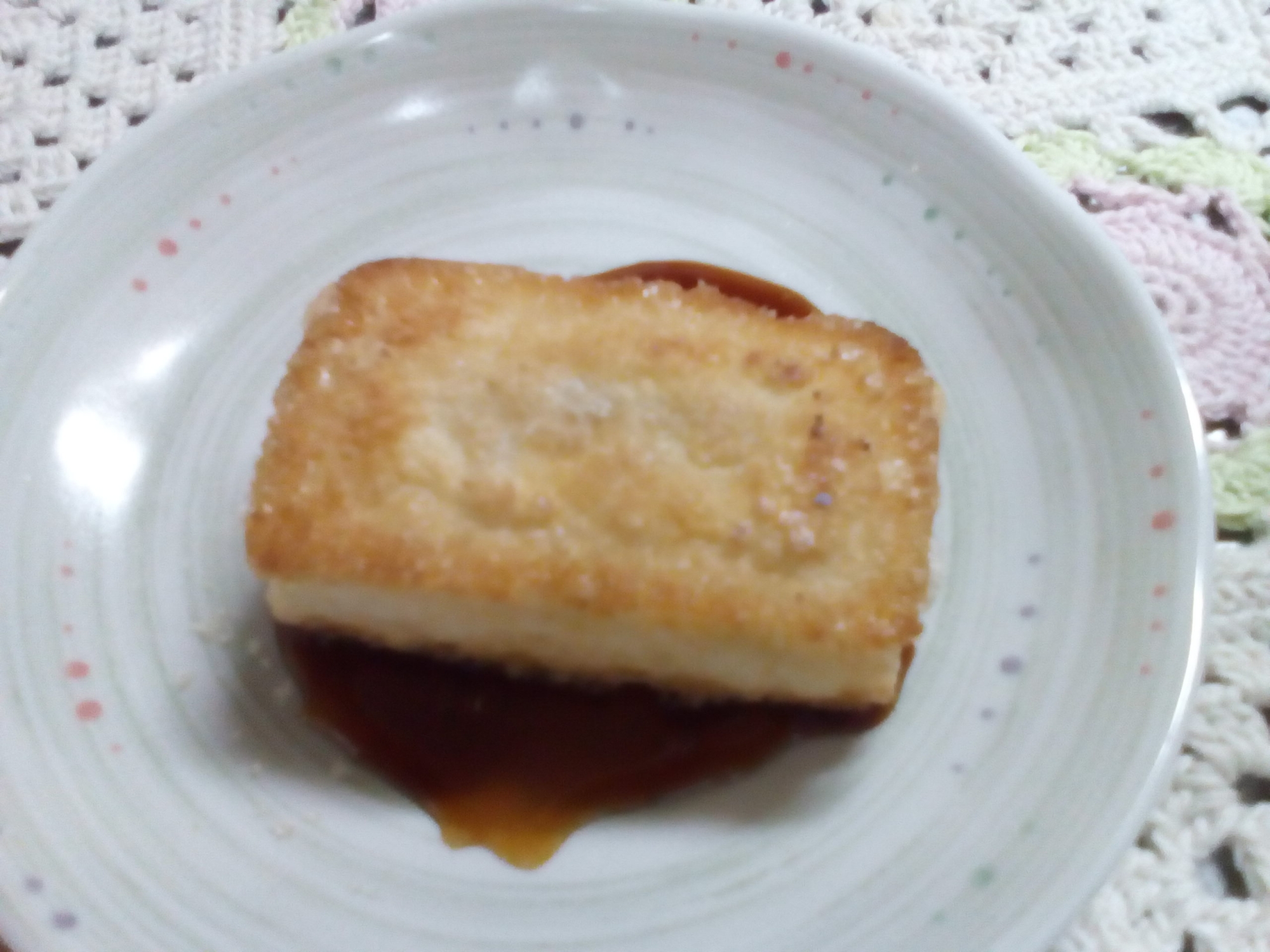 懐かし☆揚げ焼き切り餅 with 砂糖醤油