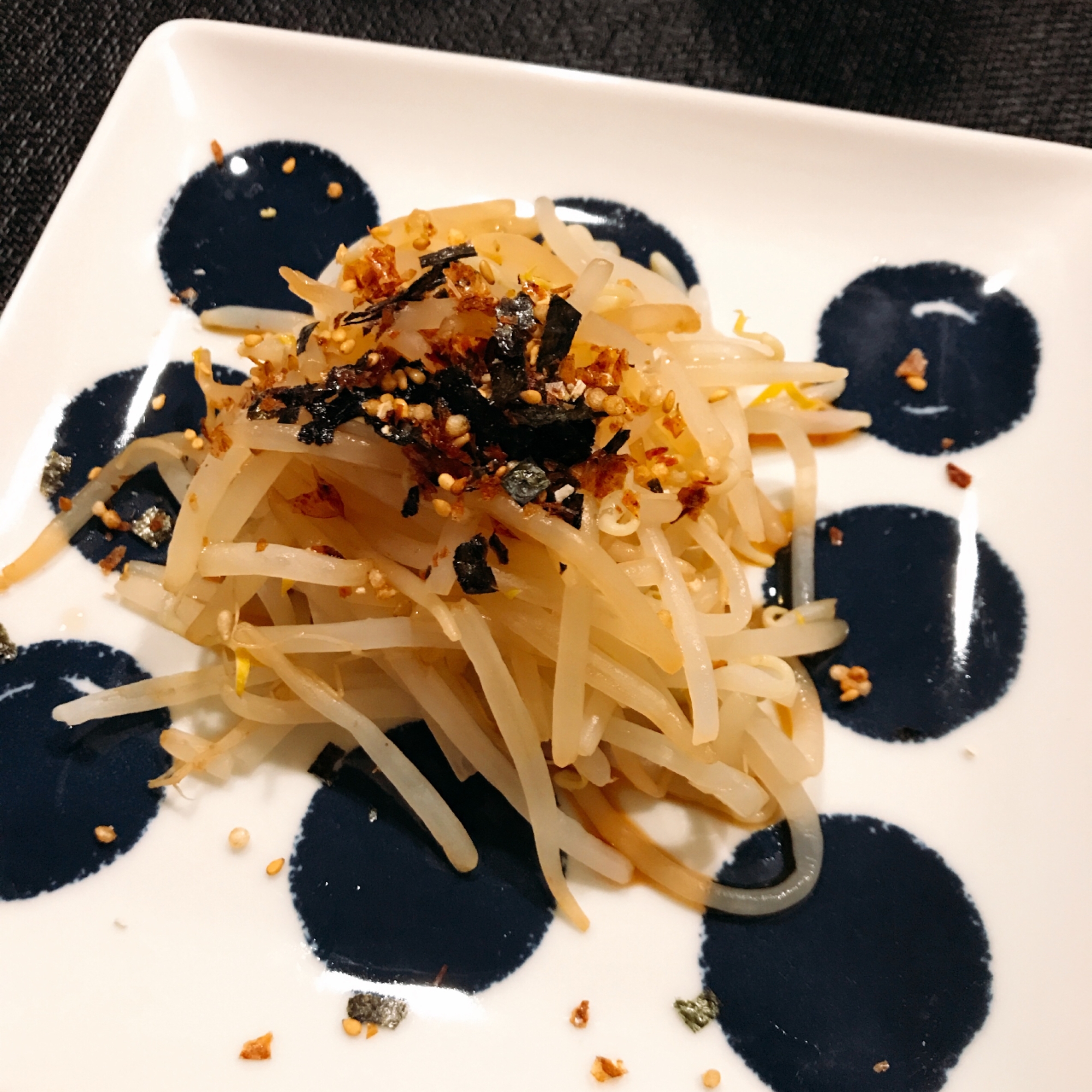 電子レンジで♪ポン酢でさっぱり！もやしの鰹ふりかけ