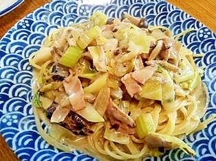 具沢山　豆乳パスタ