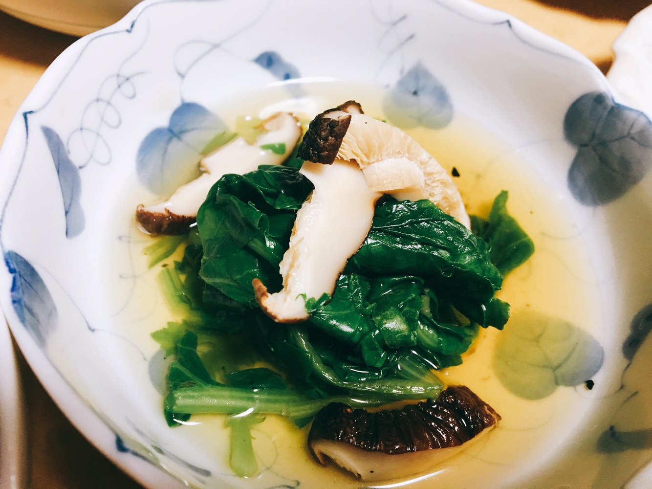 【奈良食材】大和菜と炙り椎茸のおひたし