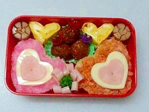 バレンタインなどに ハートがいっぱいお弁当 レシピ 作り方 By Nana Po 楽天レシピ