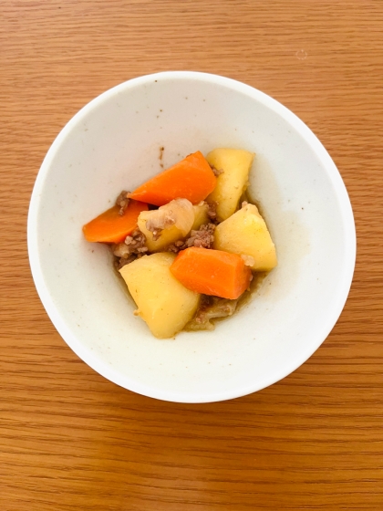 フライパンで作る＊ひき肉じゃが♪