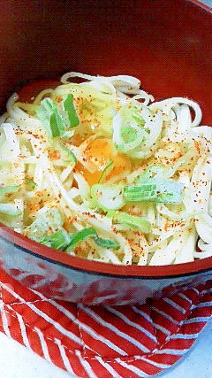 B級グルメ＾＾；　簡単ランチに　たまごうどん