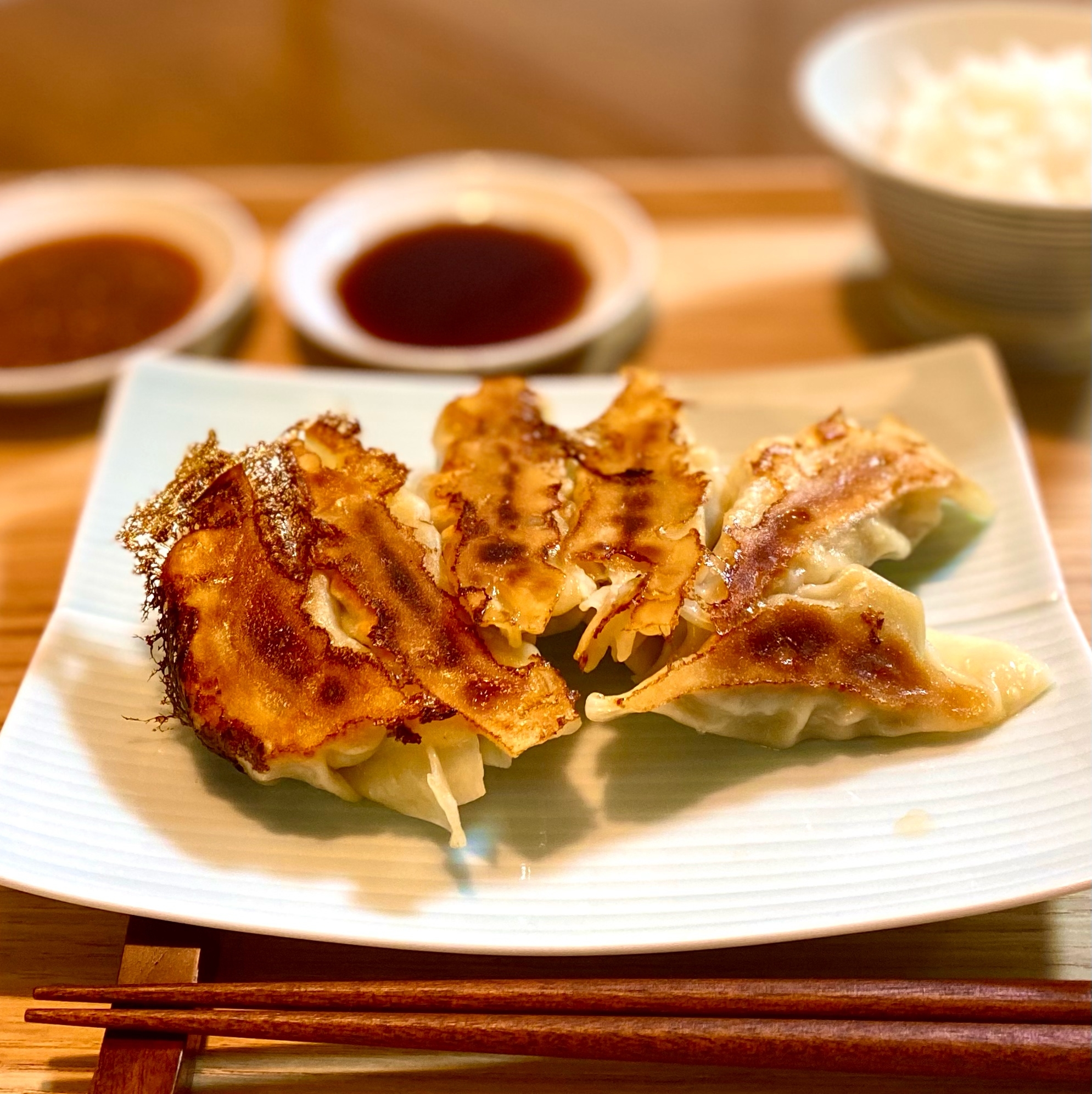 画期的な包み方❗️焼きギョーザ&たれ2種 #餃子