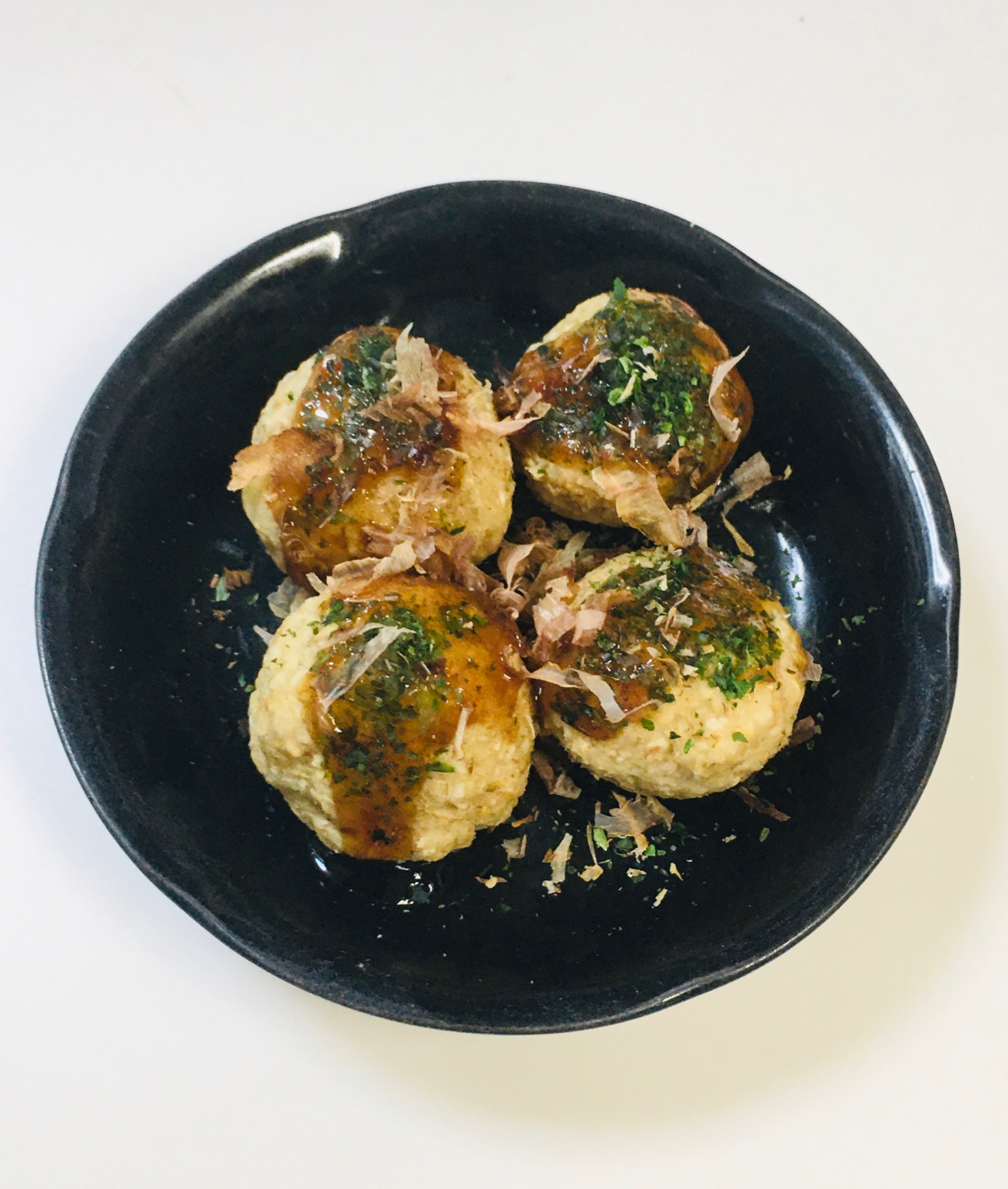 レンジで簡単！オートミール豆腐のたこ焼き風