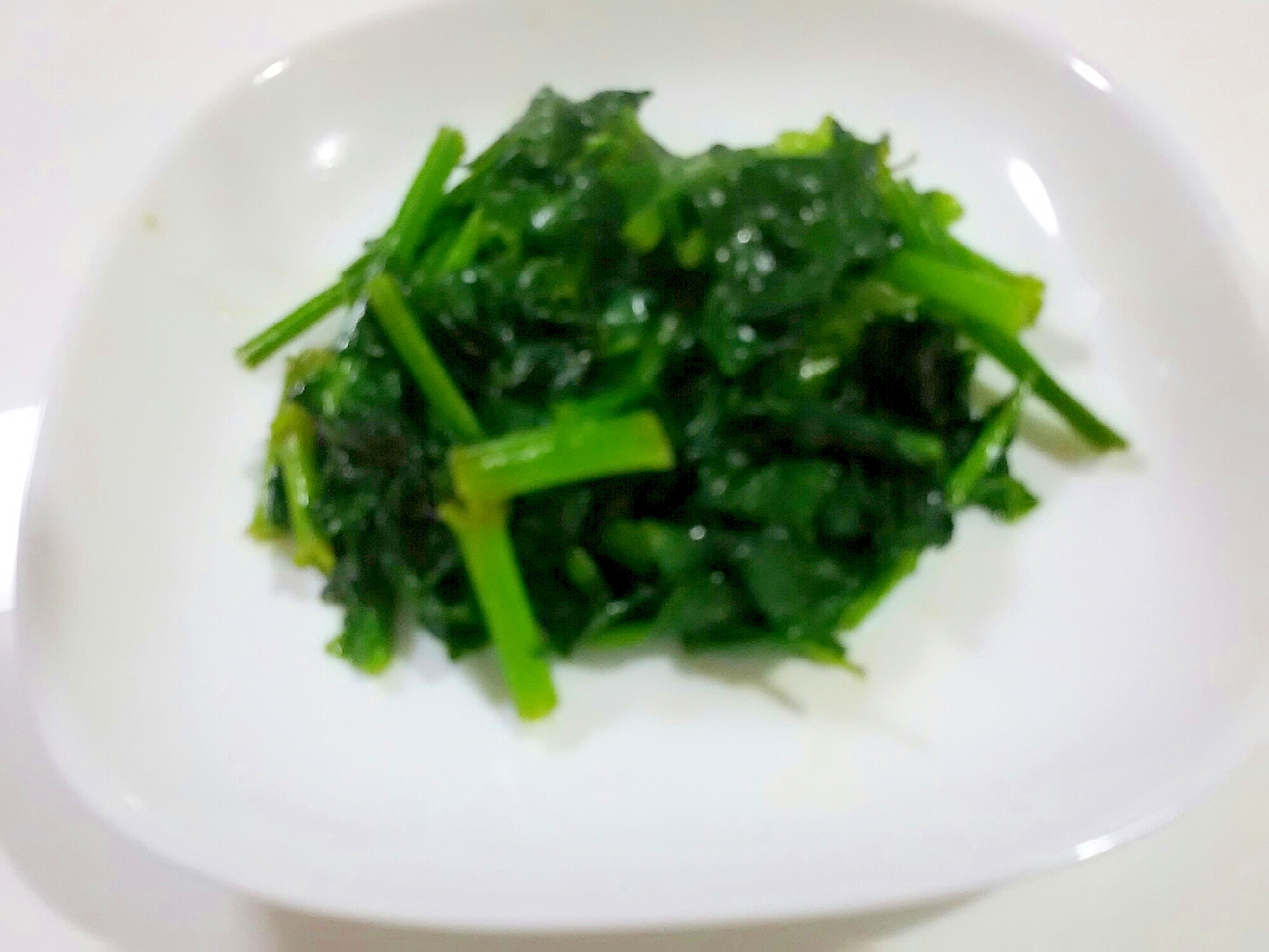 ほうれん草のバター醤油炒め