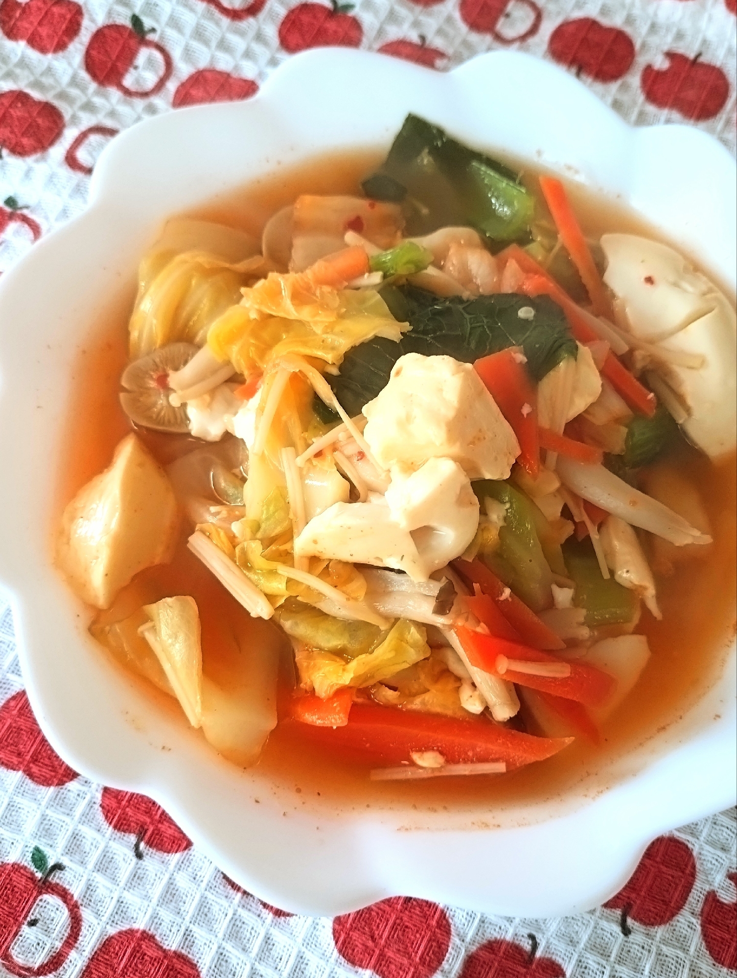 豆腐とキムチの野菜スープ☆