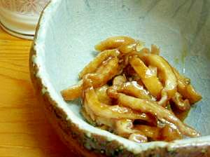 鶏皮で1品!鶏皮のレンジ照り焼き