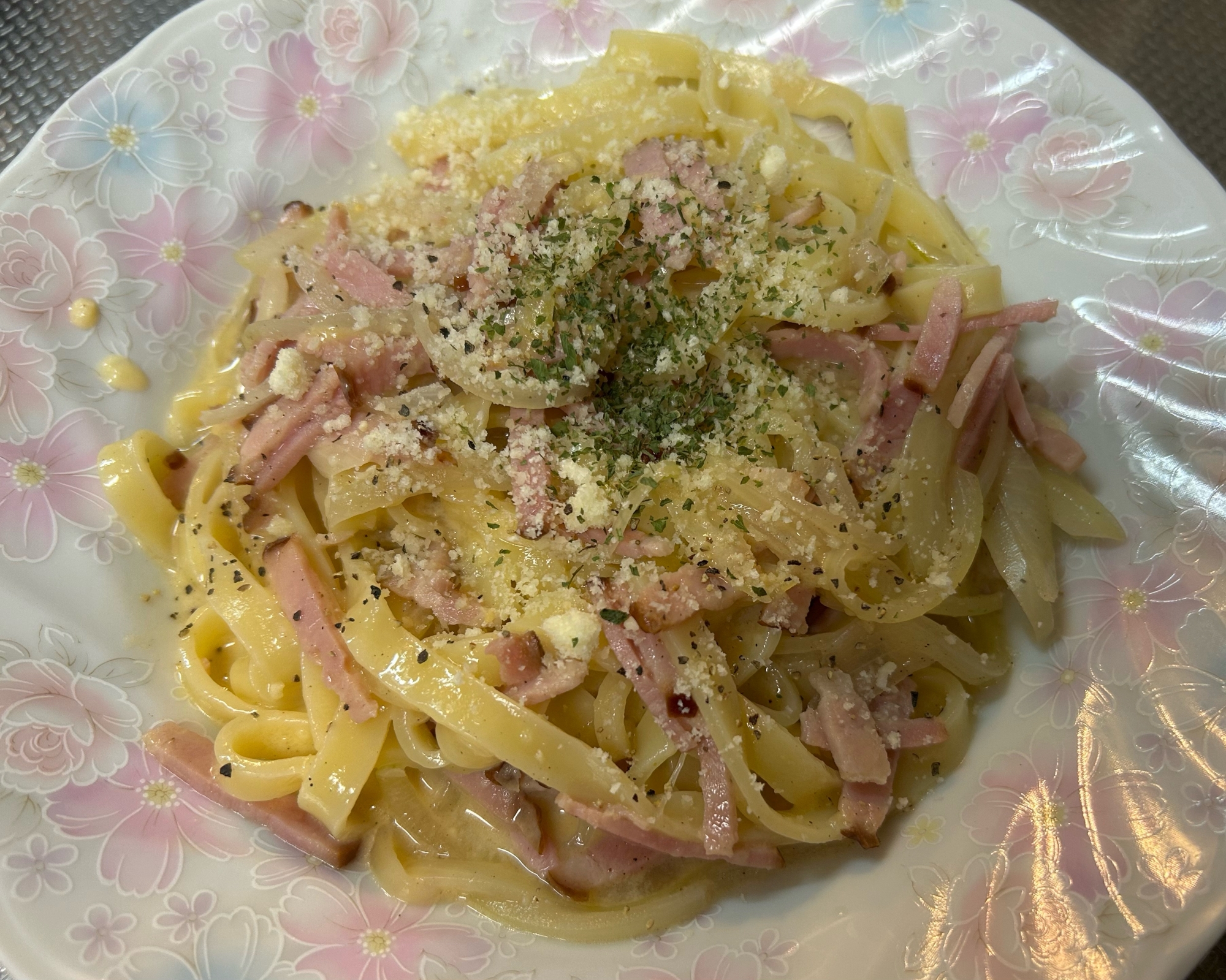 ＊フィットチーネのカルボナーラ＊