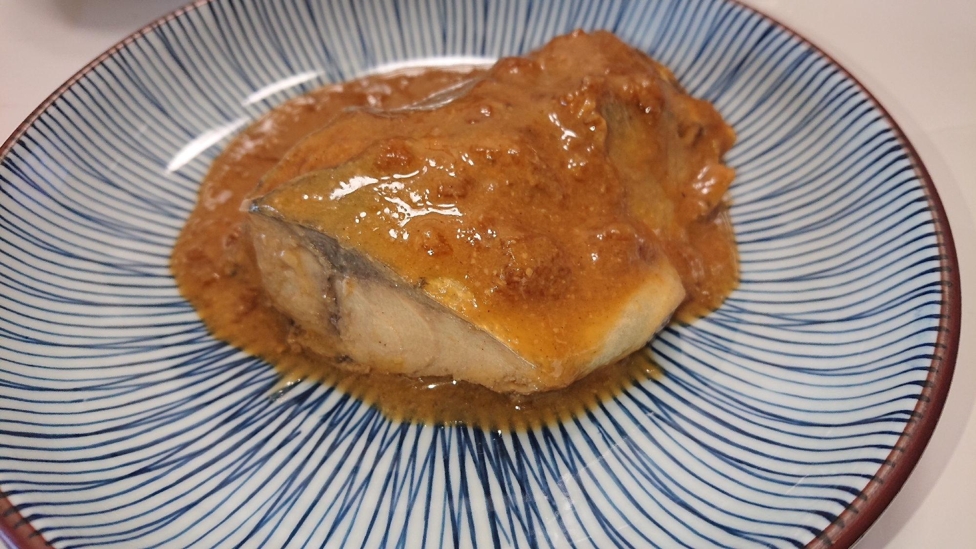 柚子ジャムが入った鯖の味噌煮