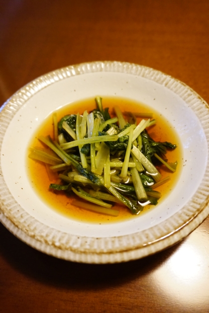 定番・小料理屋のお味！小松菜と油揚げの煮びたし