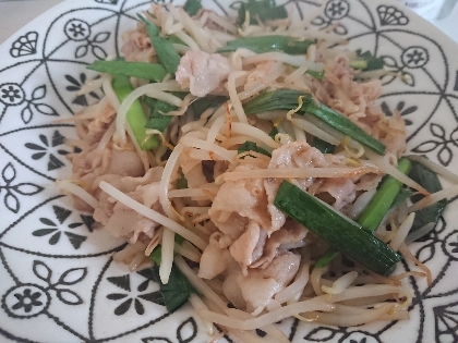 にんにく醤油！スタミナ豚もやし炒め