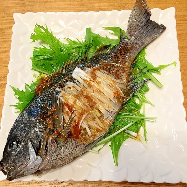 メジナの中華風蒸し豆板醤 レシピ 作り方 By Maslow58 楽天レシピ メジナの中華風蒸し豆板醤 レシピ 作り方 By Maslow58 楽天レシピ