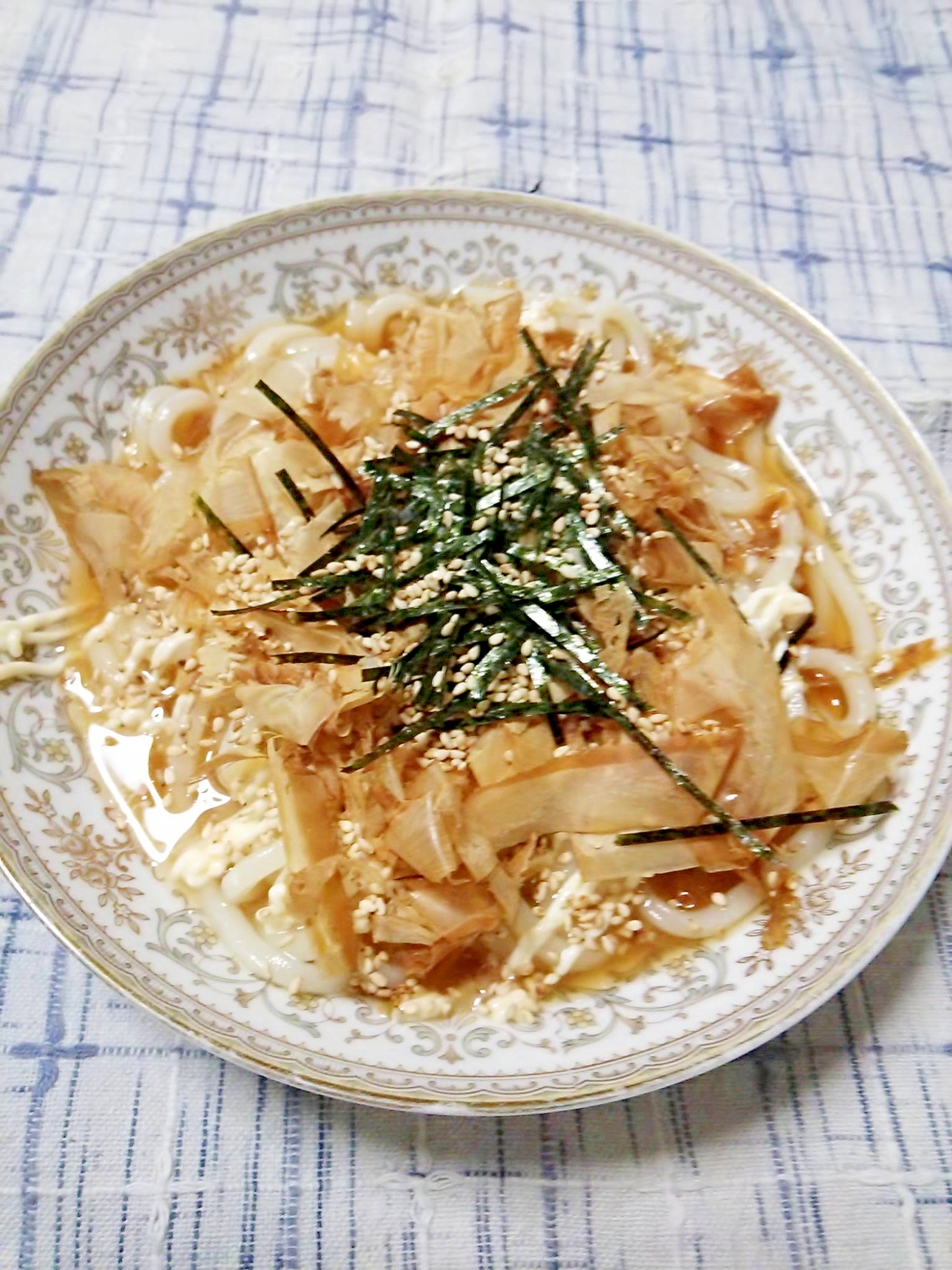 ☆海苔鰹ぶしツナうどん☆