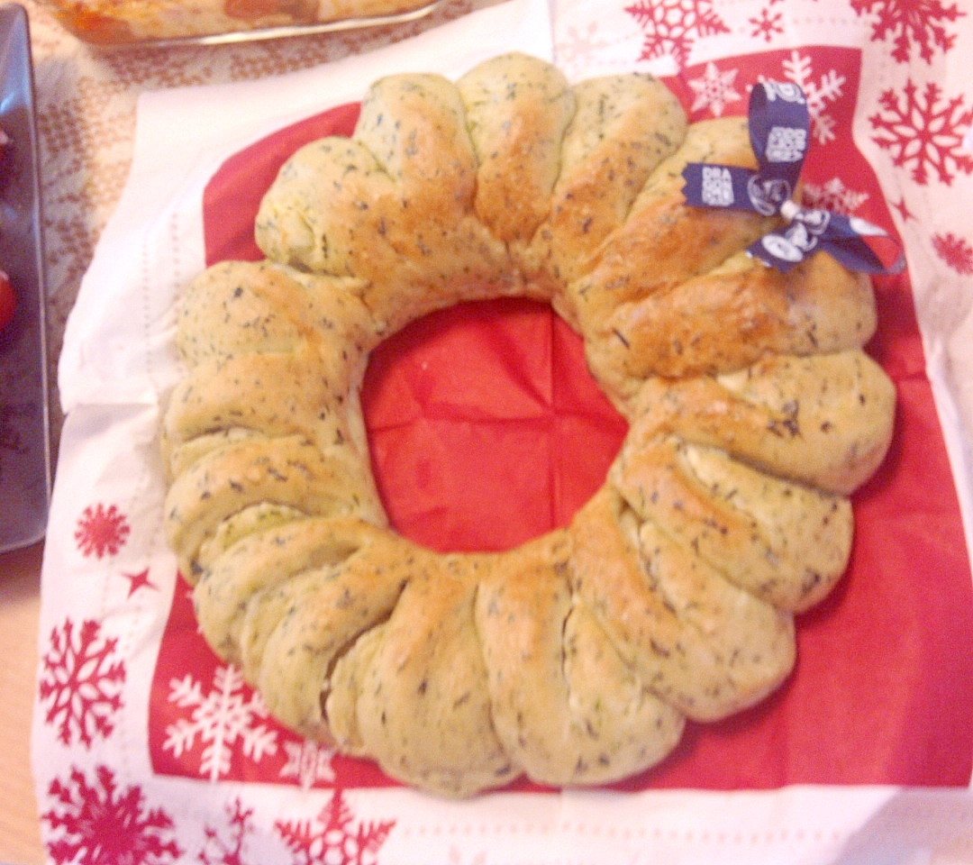 クリスマスに ほうれん草とチーズのリースパン レシピ 作り方 By そらこ２１ 楽天レシピ