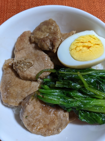 黄金比の甘辛タレで超旨い！豚ヒレ肉で簡単角煮丼