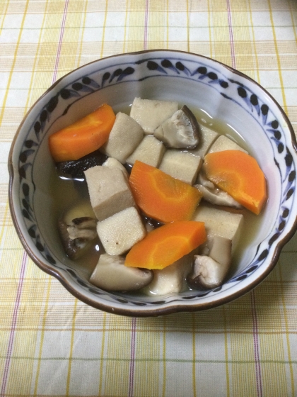 栄養満点◎高野豆腐と干し椎茸の煮物