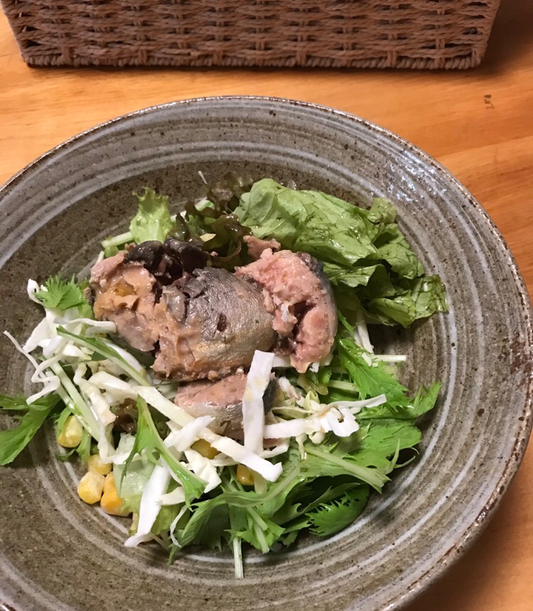 鯖缶サラダ