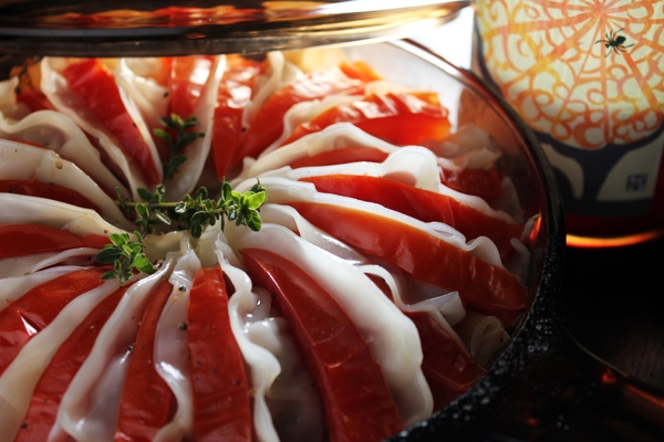 白菜と茄子のヘルシー餃子をトマト蒸し鍋で！