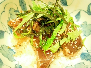 簡単！カツオのたたき漬け丼