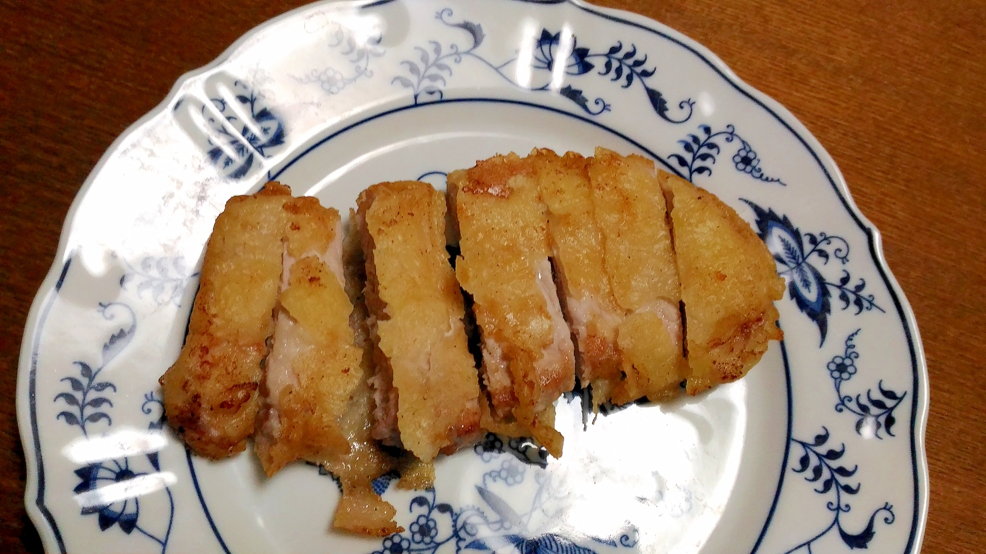 厚切り豚ロース肉の天ぷら