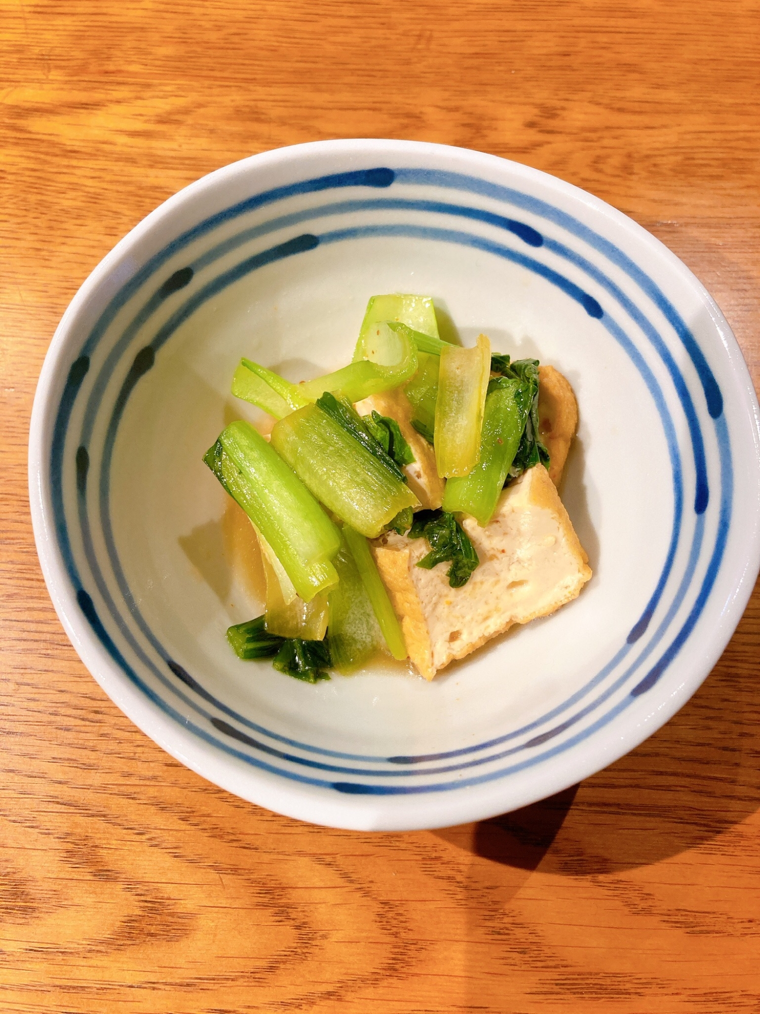 青梗菜と厚揚げの炒め物