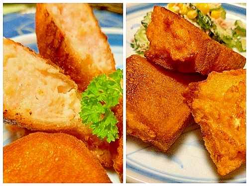 ■10分で..えびと白身魚の揚げパン(ハトシ)