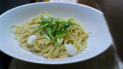 イカと明太子のクリ－ムパスタ